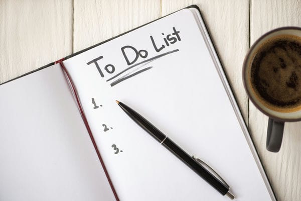 Notizbuch mit To-Do-List
