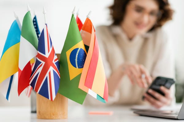 Saisonarbeit in Europa verschiedene Länder-Flaggen